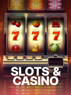 Slot clásico de casino con diseño moderno y brillo de jackpot.